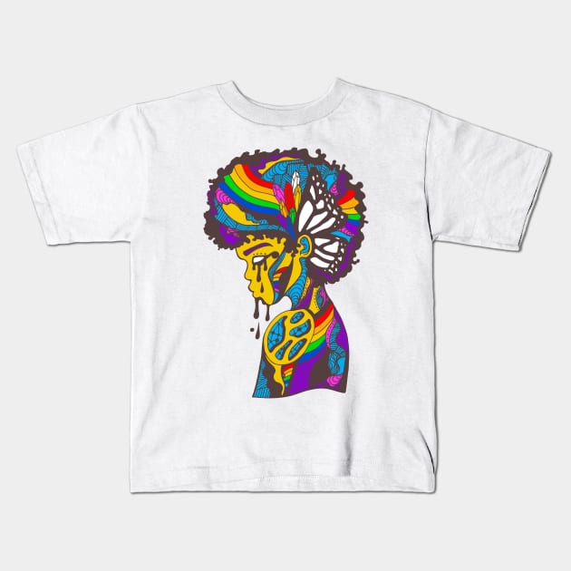 Vibrant Beauty In struggle Kids T-Shirt by kenallouis